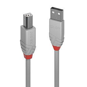 KAABEL USB2 A-B 2M/ANTHRA GREY36683 LINDY