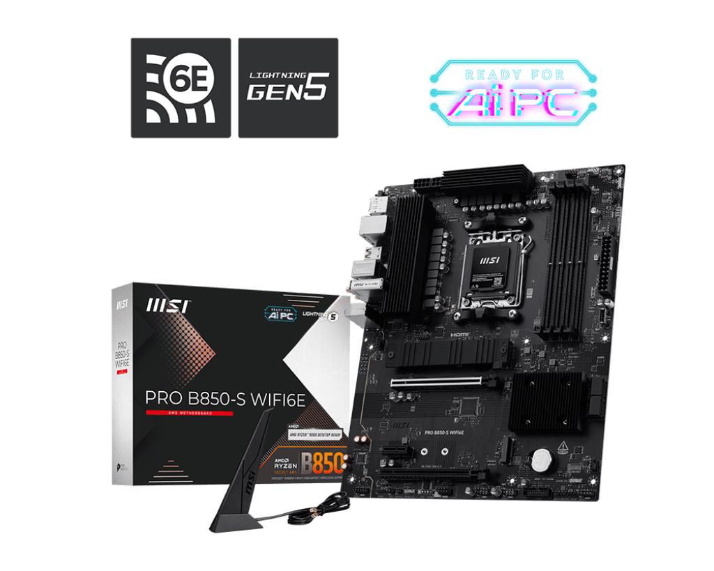 Emaplaat|MSI|AMD B850|SAM5|ATX|Memory DDR5|Memory slots 4|PROB850-SWIFI6E