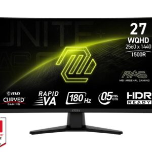 LCD Monitor|MSI|MAG 274CQF|27″|Mänguri/Curved|Matte|Panel VA|2560&#...