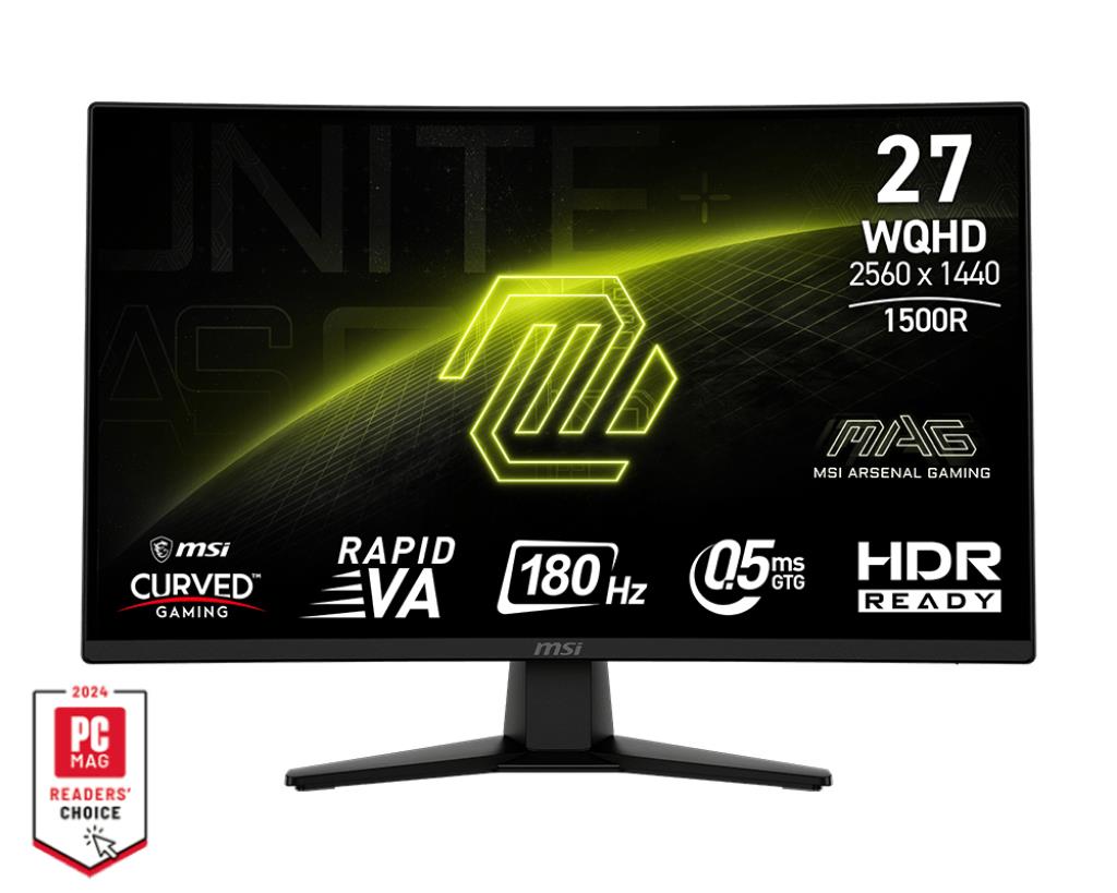 LCD Monitor|MSI|MAG 274CQF|27″|Mänguri/Curved|Matte|Panel VA|2560&...