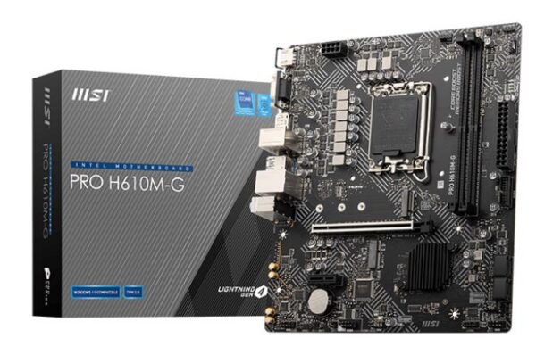 Emaplaat|MSI|Intel H610|LGA1700|Micro-ATX|Memory DDR5|Memory slots 2|1x...