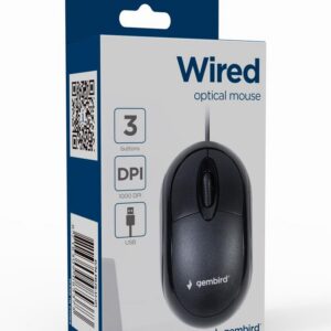 Hiir USB OPTICAL/BLACK MUS-U-01 GEMBIRD