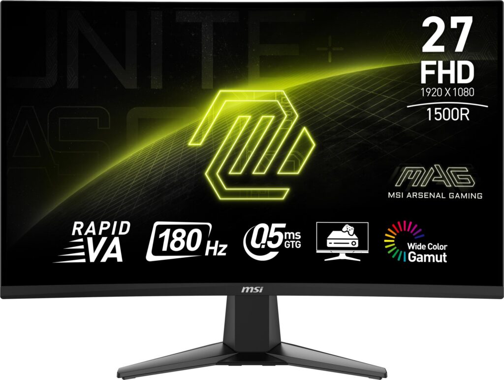 LCD Monitor|MSI|MAG 27C6F|27″|Mänguri/Curved|Panel VA|1920×10...