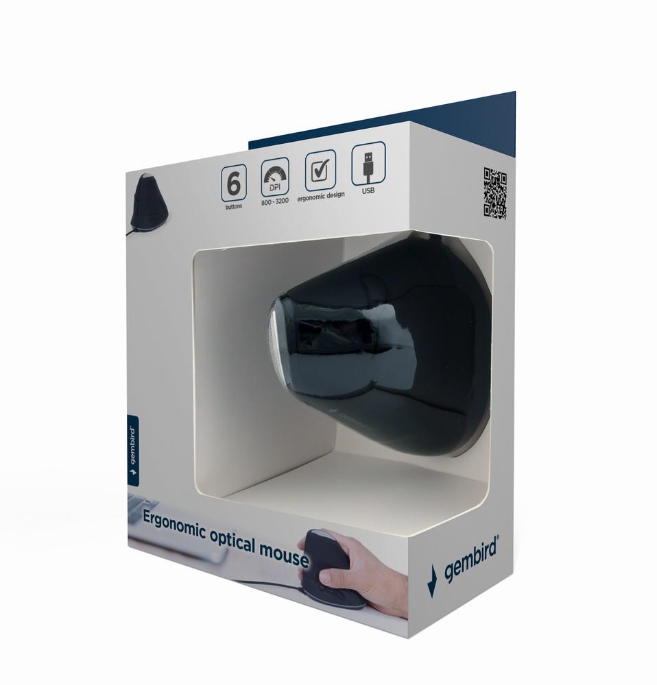 Hiir USB OPTICAL SPACEGREY/ERGONOMIC MUS-ERGO-03 GEMBIRD