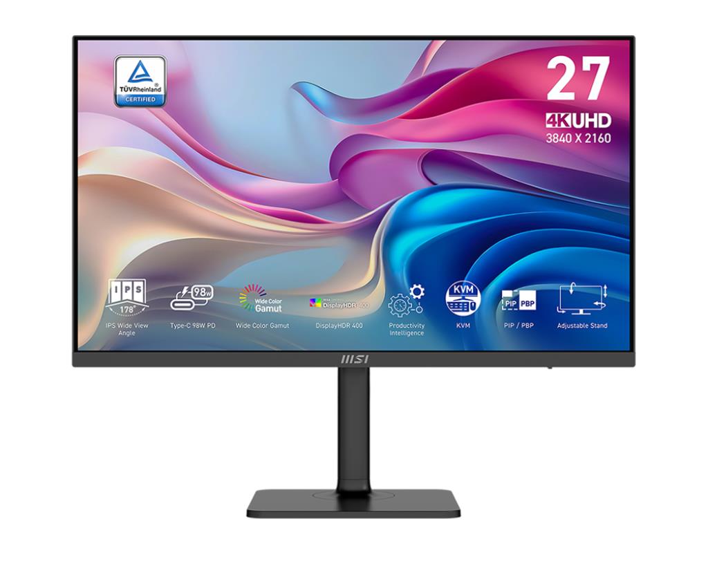 LCD Monitor|MSI|MODERN MD272UPHG|27″|Business/4K|Matte|Panel IPS|3...