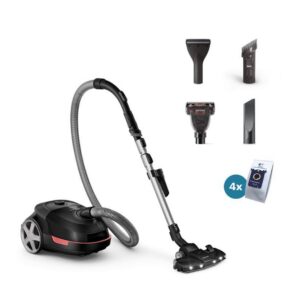 Vacuum Cleaner|PHILIPS|Bagged|900 Watts|Capacity 4 l|Noise 77 dB|Black|Weight 4.6 kg|XD6142/12