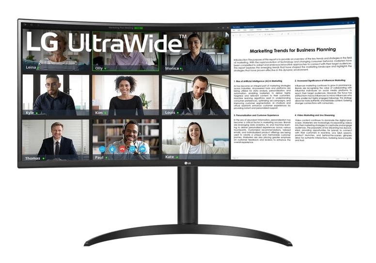 LCD Monitor|LG|34WR55QK-B|34″|Business/Curved/21 : 9|Panel VA|3440...