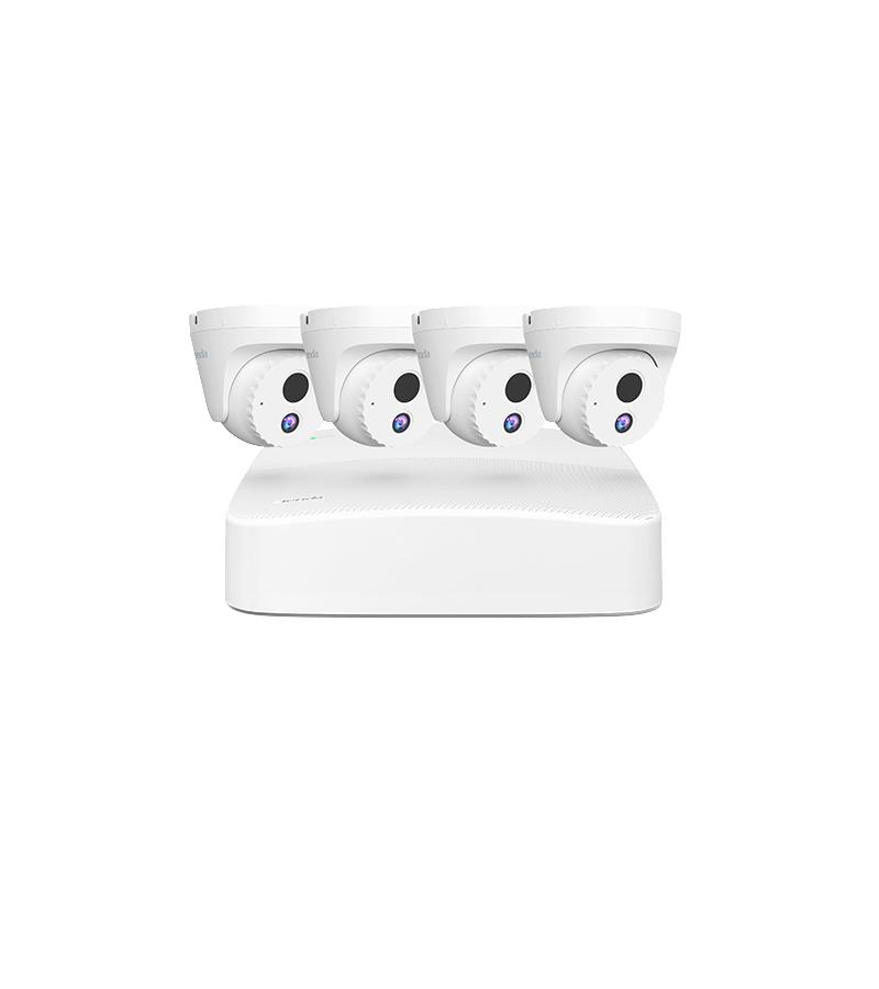 WRL KAAMERA 4MP SECURITY KIT/POE HD K4P-4CR TENDA
