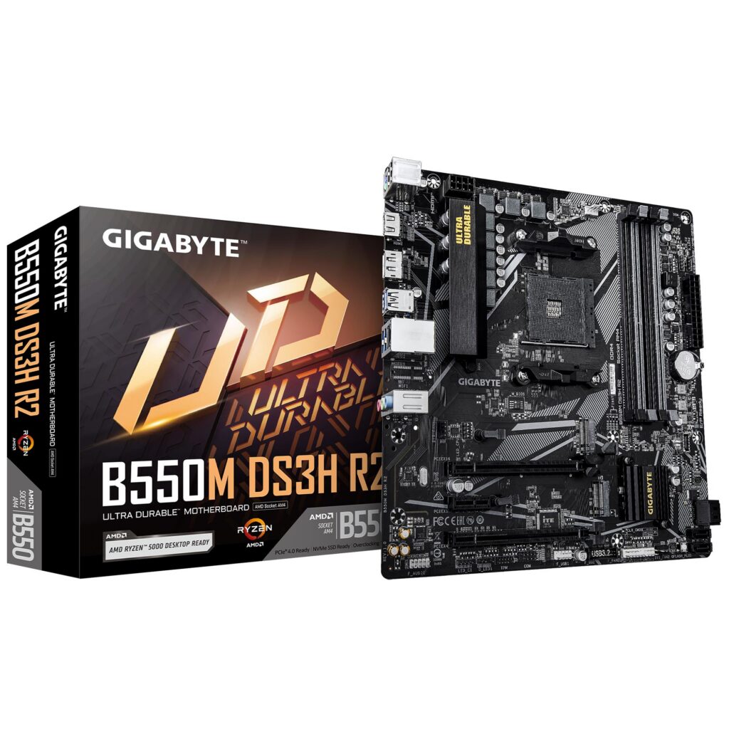 Emaplaat|GIGABYTE|AMD B550|SAM4|Micro-ATX|Memory DDR4|Memory slots 4|B5&...