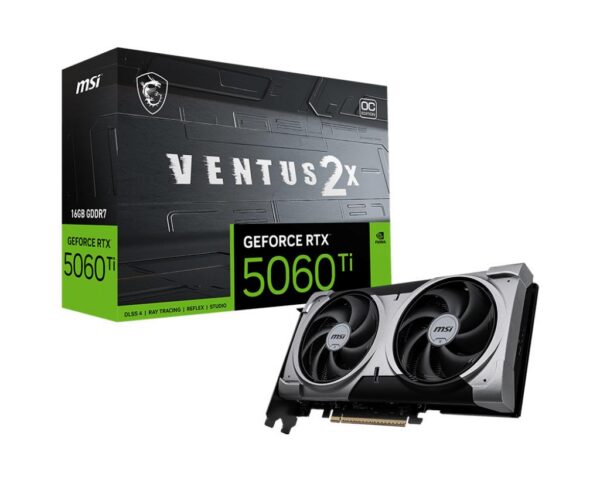 Videokaart|MSI|NVIDIA GeForce RTX 5060 Ti|16 GB|GDDR7|128 bit|PCIE 5....