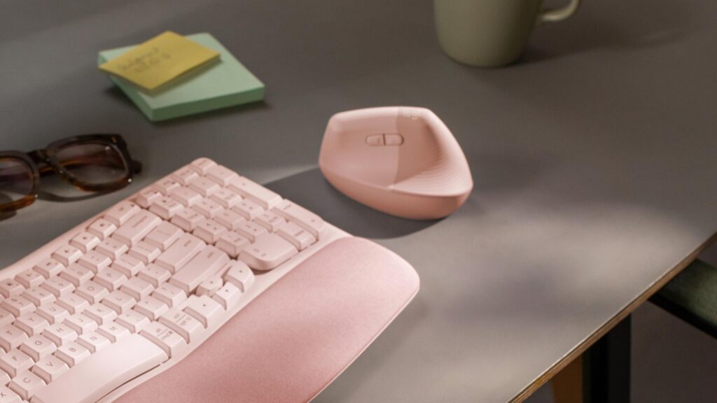 Hiir USB OPTICAL WRL VERTICAL/PINK 910-006478 LOGITECH