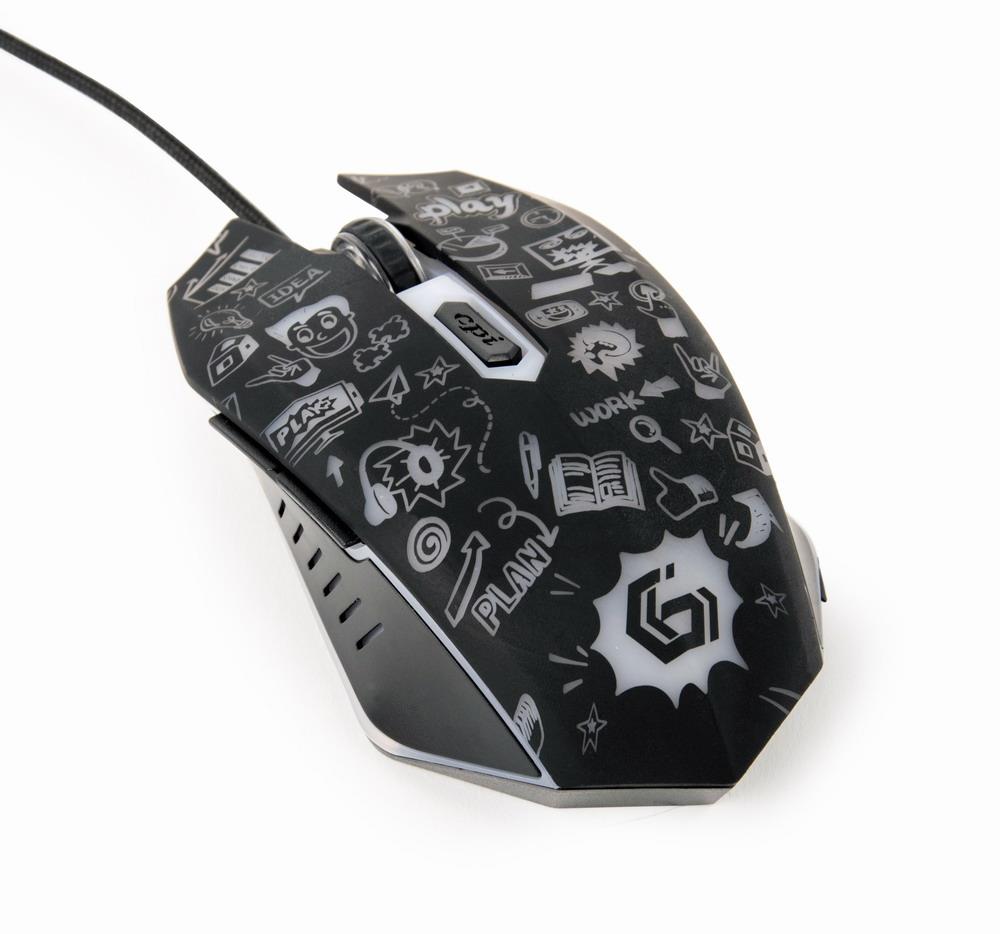 MOUSE USB OPTICAL BLACK/MUS-6B-GRAFIX-01 GEMBIRD