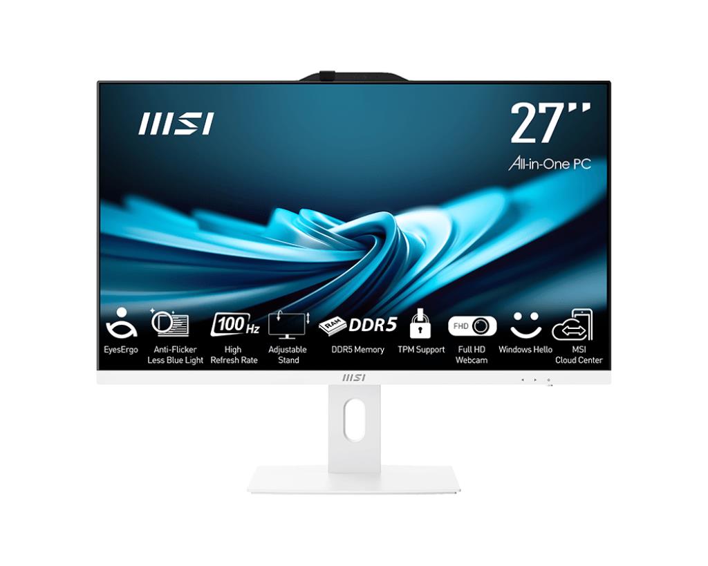Monoblock PC|MSI|PRO|AP272P 14M|Business|All in One|CPU Intel Core i5|i5-14400|2500 MHz|Screen 27″|RAM 16GB|DDR4|3200 MHz|SSD 500GB|Graphics card Intel UHD Graphics|Integrated|Windows 11 Pro|Colour White|PROAP272P14M-1029EU