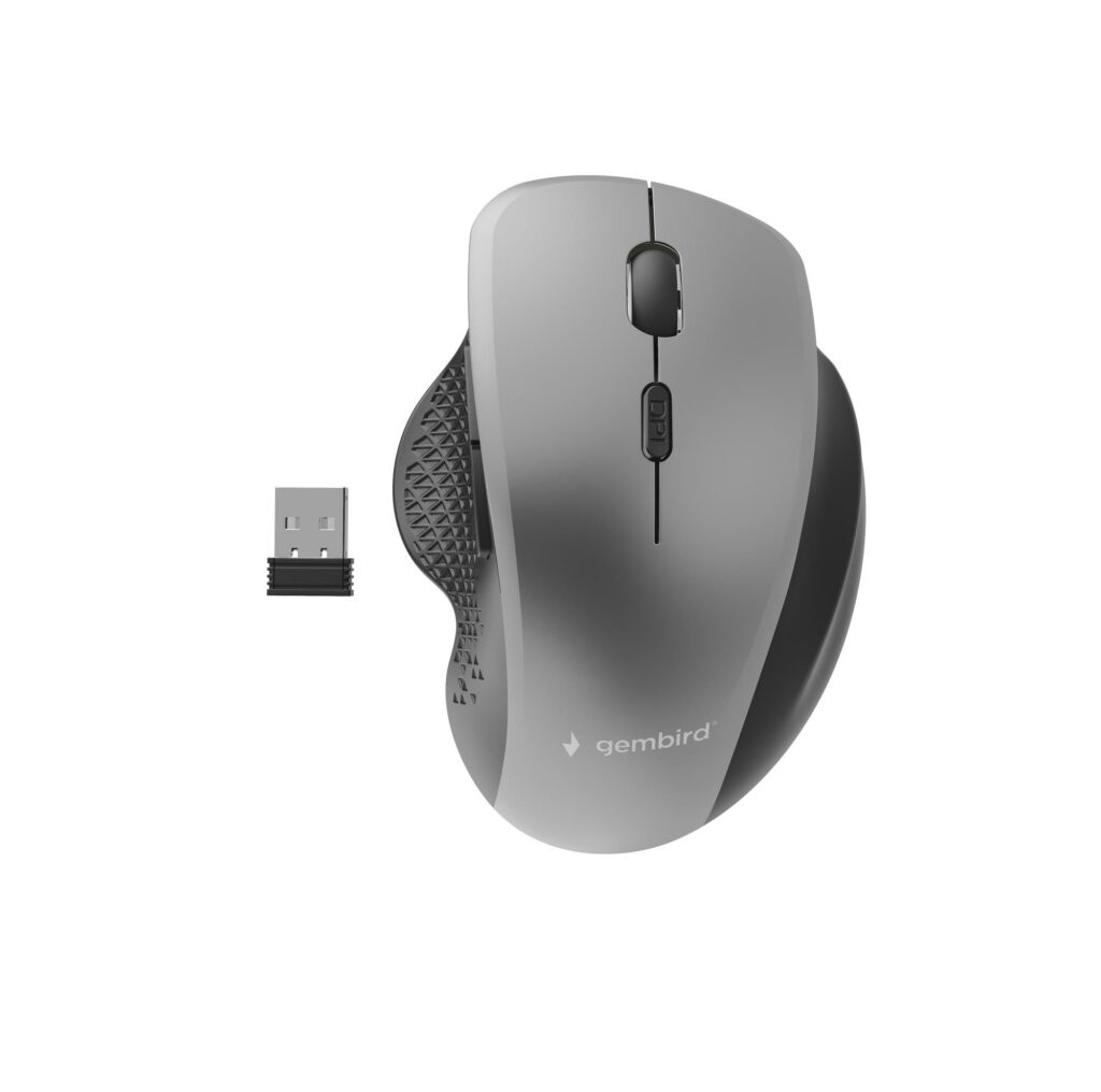 Hiir USB OPTICAL WRL BLACK/SP. GREY MUSW-6B-02-BG GEMBIRD