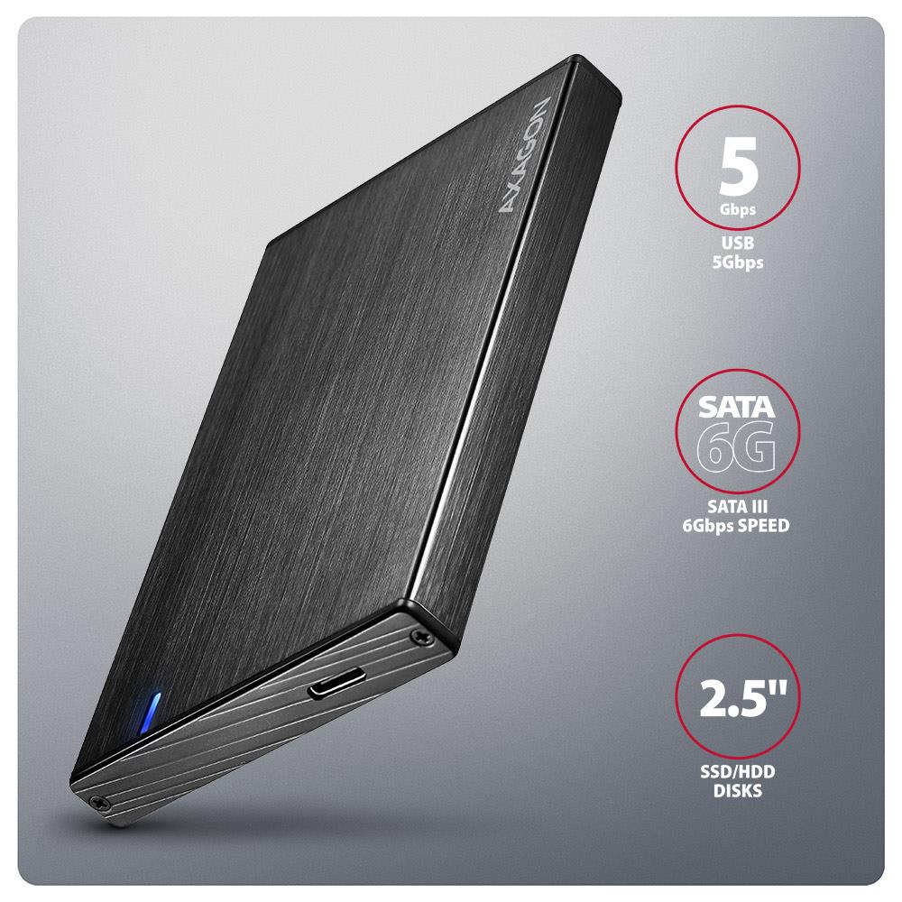 HDD ACC ENCLOSURE 2.5″/USB3.2 EE25-XA6C AXAGON