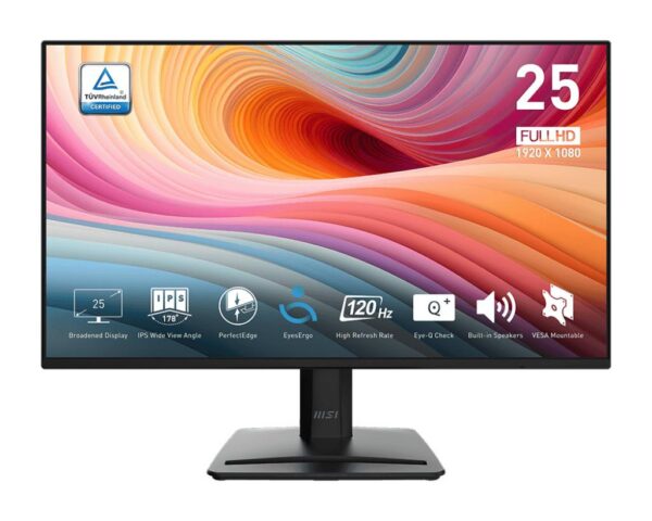 LCD Monitor|MSI|24.5"|Business|Matte|Panel IPS|1920x1080|16:9|120Hz|1 ms|Speakers|Colour Black|PROMP252E2
