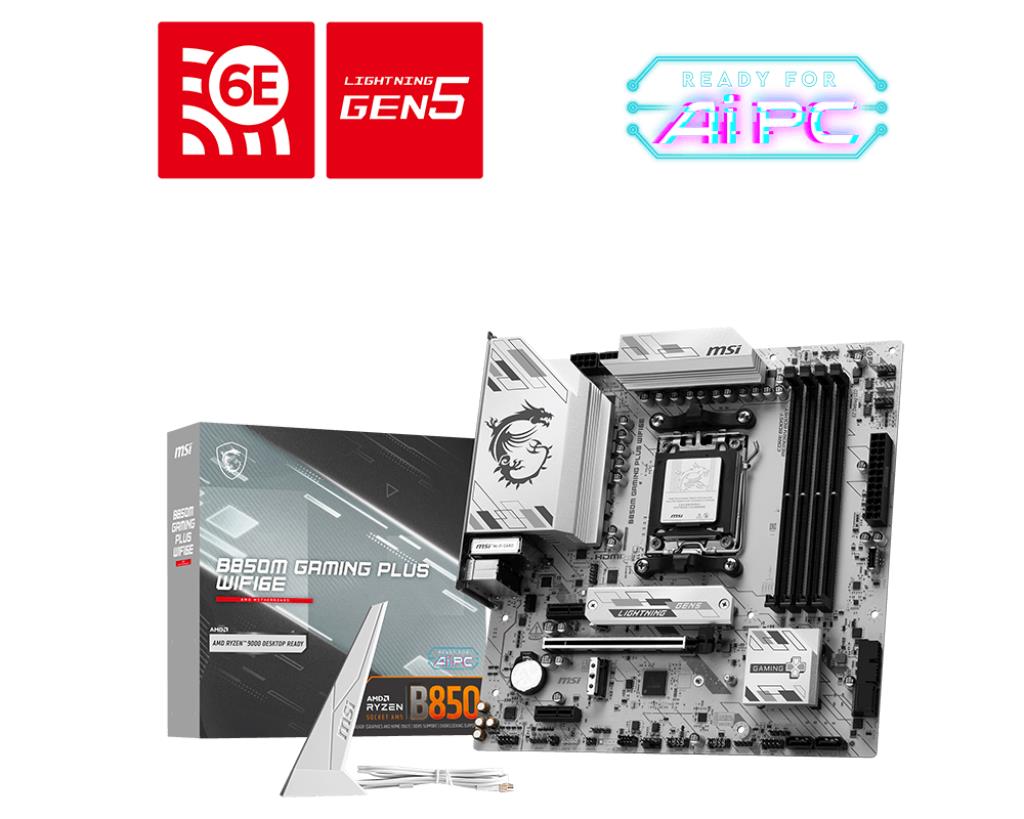 Emaplaat|MSI|AMD B850|SAM5|Memory DDR5|Memory slots 4|B850MMänguriPLUSWI...