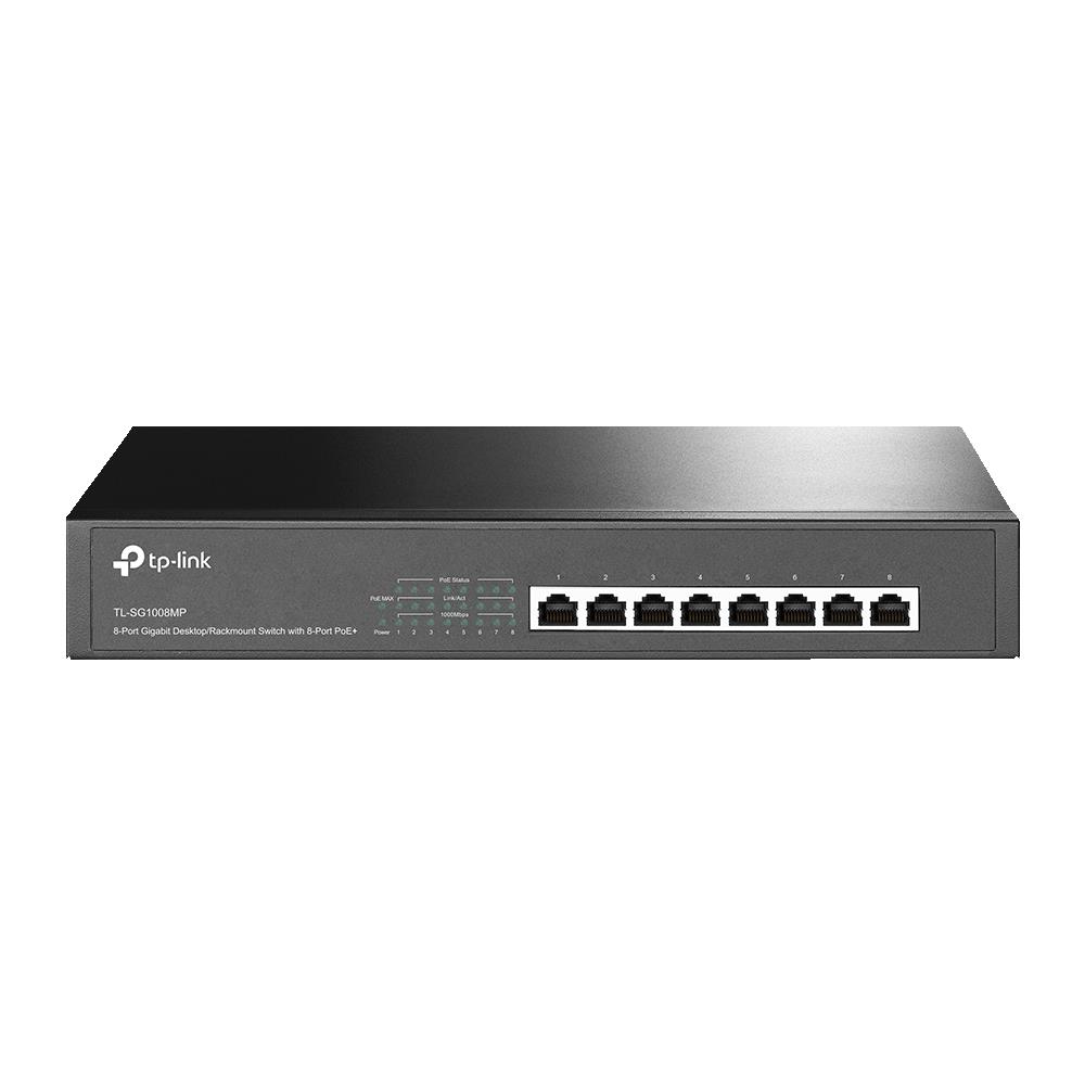Switch|TP-LINK|Desktop/pedestal|Rack|PoE+ ports 8|TL-SG1008MP
