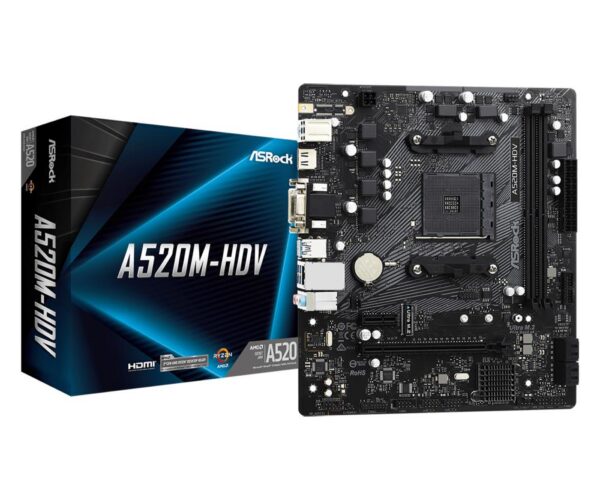 Emaplaat|ASROCK|AMD A520|SAM4|Micro-ATX|Memory DDR4|Memory slots 2|1xPC...