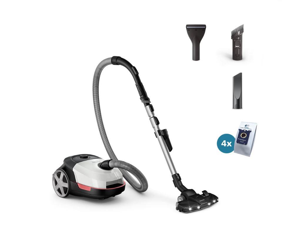 Vacuum Cleaner|PHILIPS|Bagged|900 Watts|Capacity 4 l|Noise 77 dB|White|W...