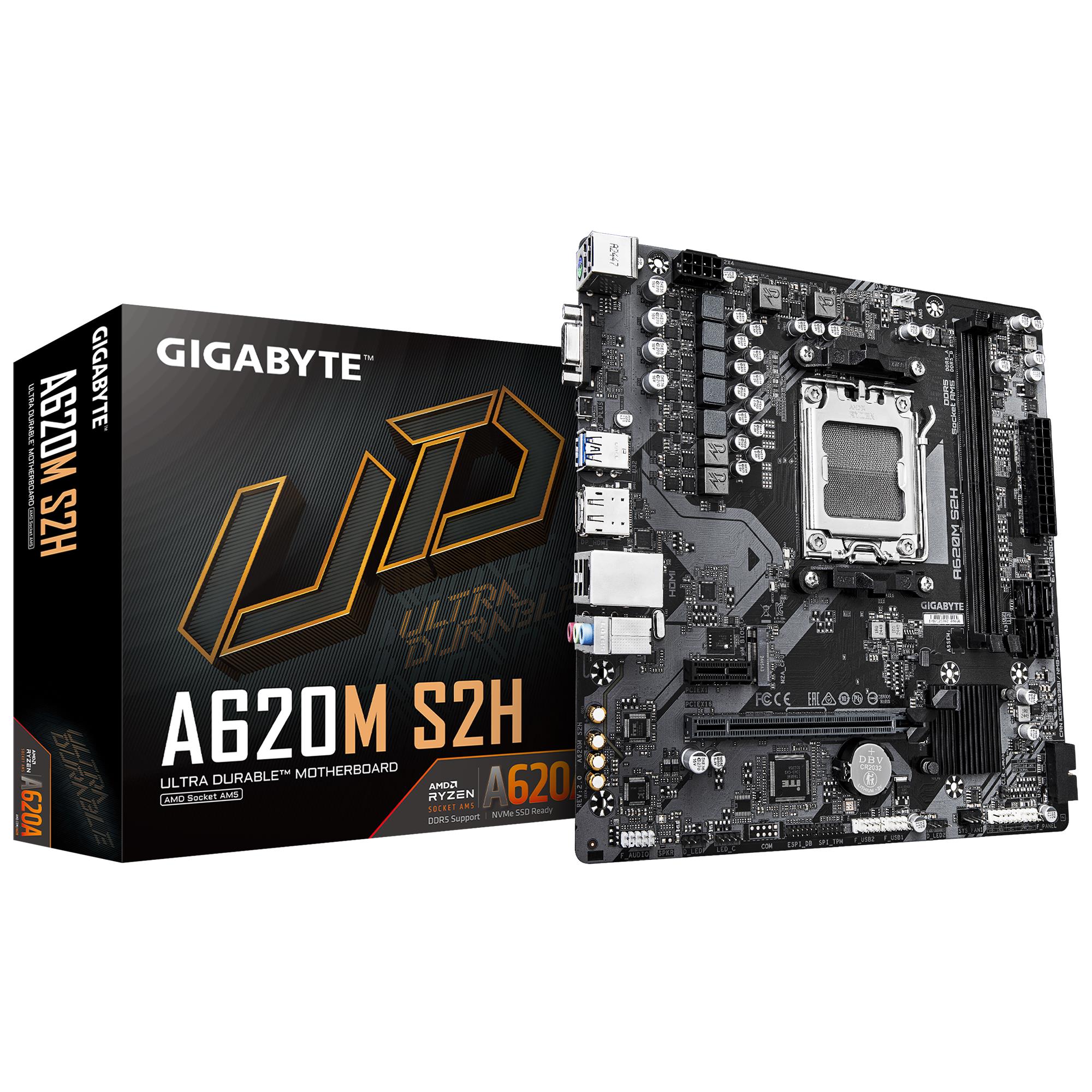 Mainboard|GIGABYTE|AMD A620|SAM5|Micro-ATX|Memory DDR5|Memory slots 2|A6...