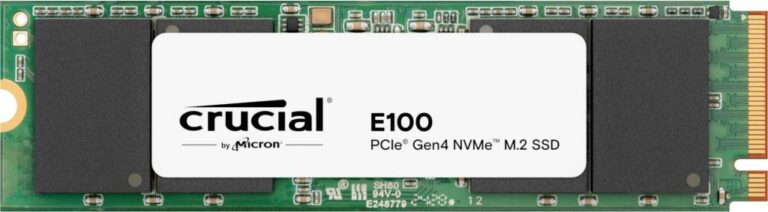 SSD|CRUCIAL|E100|1TB|M.2|NVMe|3D NAND|Write speed 3000 MBytes/sec|Read s...