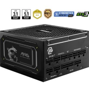 Toiteplokk|MSI|MAG A1000GL PCIE5 II|ATX 3.1|1000 Watts|Efficiency 80 P...