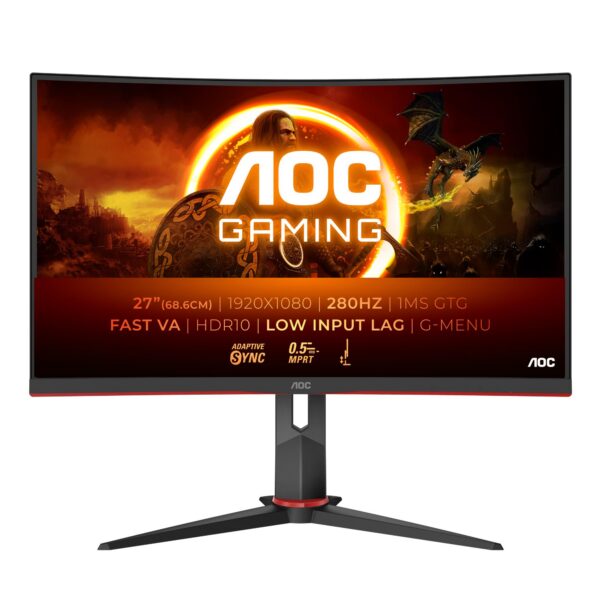 LCD Monitor|AOC|C27G2Z3/BK|27″|Mänguri/Curved|Panel VA|1920×10...