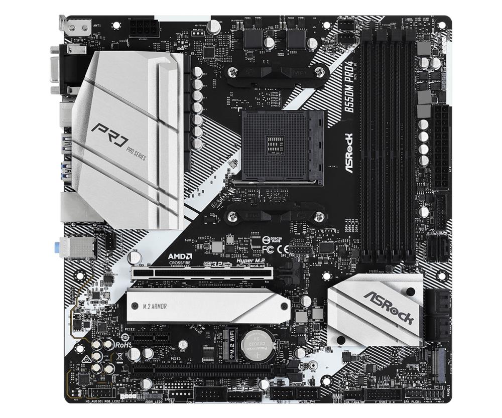 Emaplaat|ASROCK|AMD B550|SAM4|MicroATX|1xPCI-Express 3.0 1x|1xPCI-Expre&...