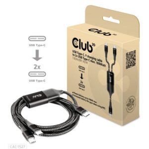 KAABEL USB-C TO 2XUSB-C 1.83M/M/M CAC-1527 CLUB3D