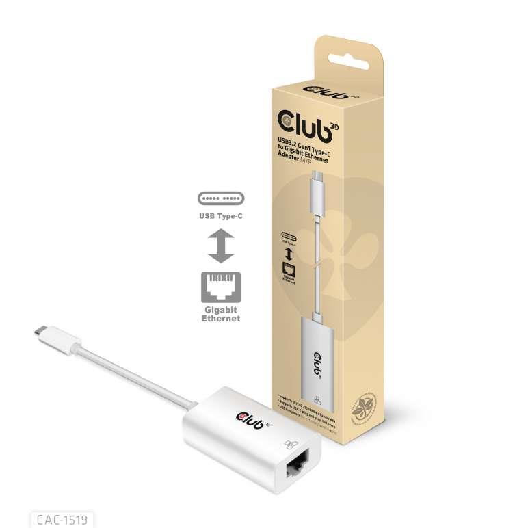 I/O ADAPTER USB-C TO RJ45/M/F CAC-1519 CLUB3D