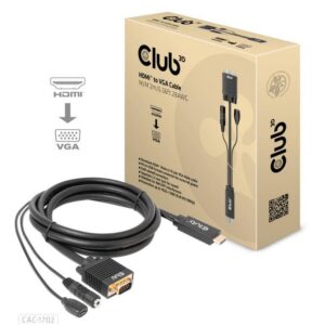 KAABEL HDMI TO VGA 2M/M/M CAC-1712 CLUB3D