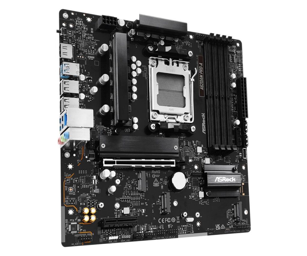 Emaplaat|ASROCK|AMD A620A|SAM5|Micro-ATX|Memory DDR5|Memory slots 4|A62&...