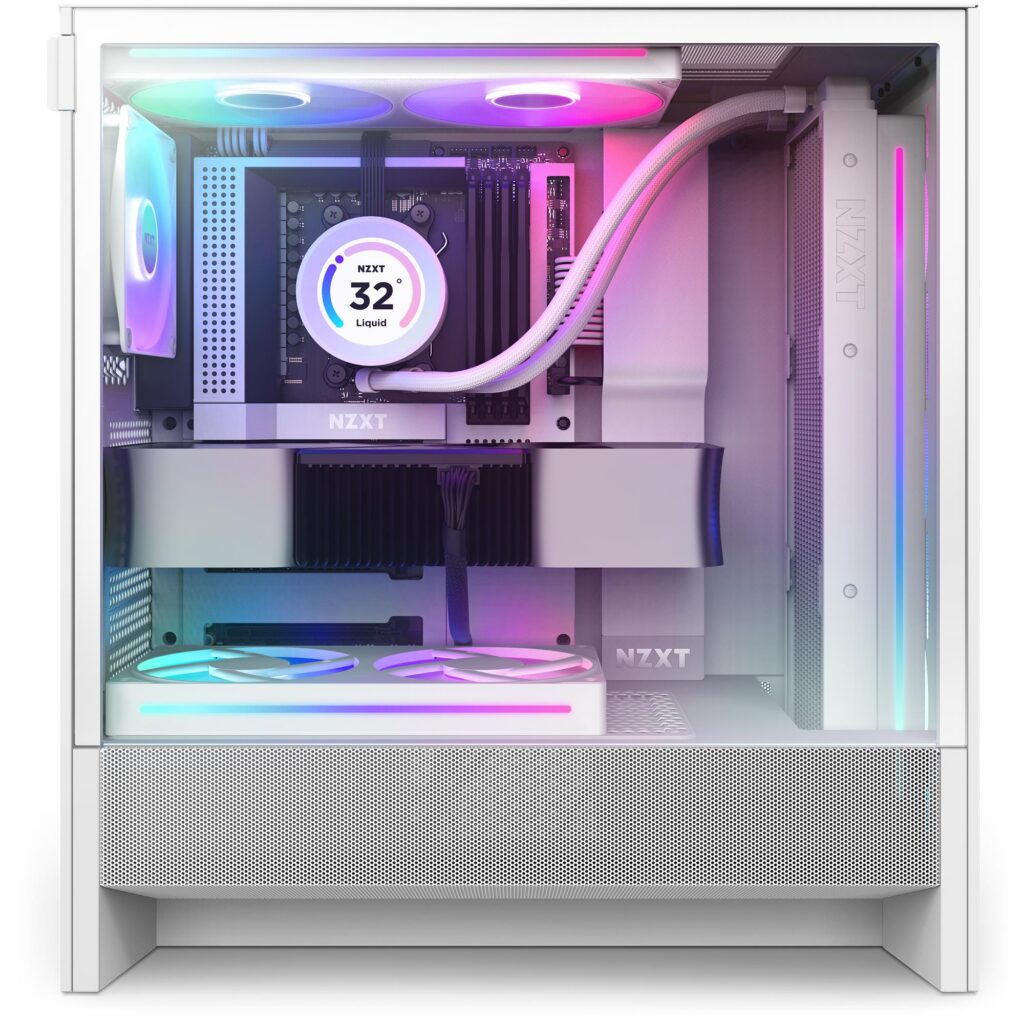 Case|NZXT|H5 FLOW RGB 2024|MidiTower|Case product features Transparent p...