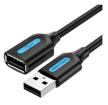 KAABEL USB2.0 MALE TO FEMALE/0.5M BLACK CBIBD VENTION
