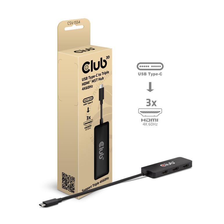 I/O HUB USB-C HDMI TRIPLE/CSV-1554 CLUB3D