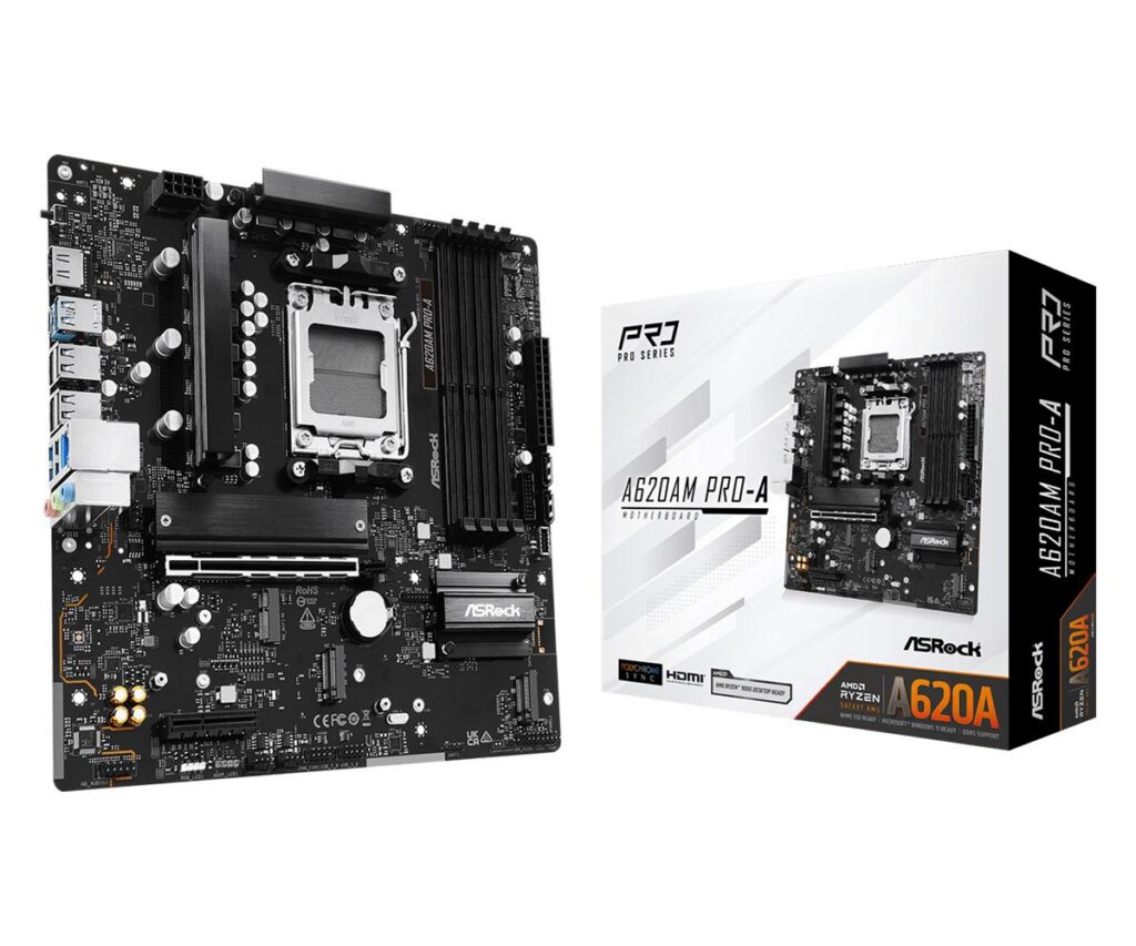Emaplaat|ASROCK|AMD A620A|SAM5|Micro-ATX|Memory DDR5|Memory slots 4|A62&...