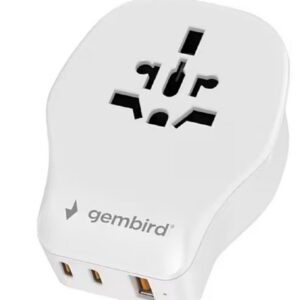 POWER ADAPTER TRAVEL 20W/WHITE TPA-1A2C20-02-W GEMBIRD