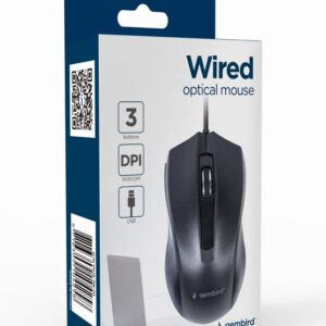 Hiir USB OPTICAL/BLACK MUS-3B-01 GEMBIRD