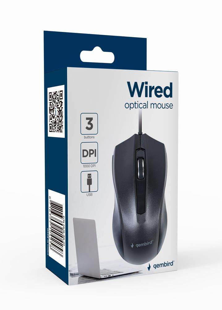 Hiir USB OPTICAL/BLACK MUS-3B-01 GEMBIRD