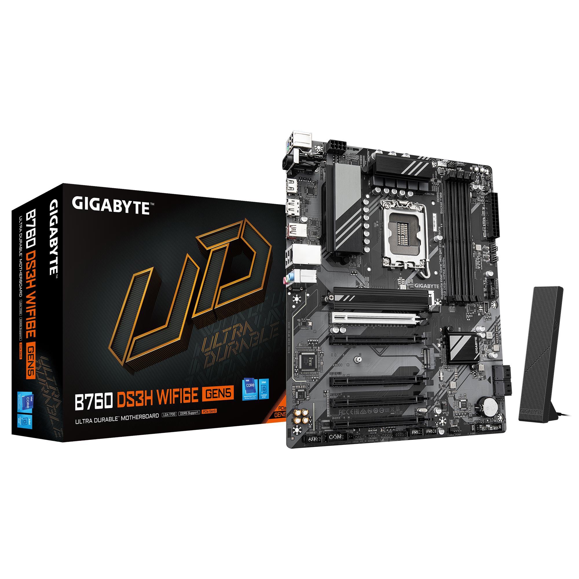 Mainboard|GIGABYTE|Intel B760 Express|LGA1700|ATX|Memory DDR5|Memory slo...