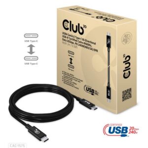 KAABEL USB-C TO USB-C 2M/M/M CAC-1575 CLUB3D