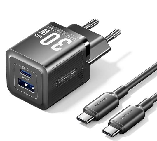MOBILE CHARGER WALL USB +KAABEL/30W 2P TZ-FEQB0-EU-01 VENTION