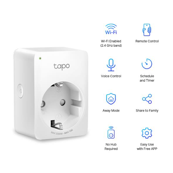 SMART HOME WIFI SMART PLUG/TAPO P100(1-PACK) TP-LINK