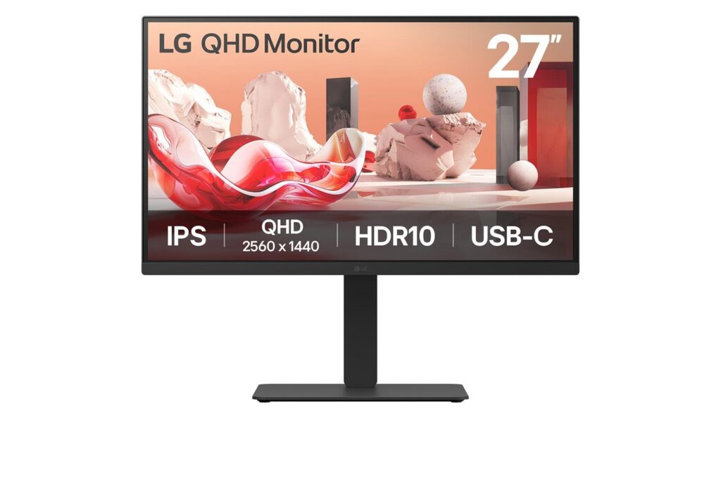 LCD Monitor|LG|27BA75QB-B|27″|Panel IPS|2560×1440|16:9|100Hz|Matte|Speakers|Swivel|Pivot|Height adjustable|Tilt|Colour Black|27BA75QB-B