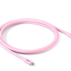 KAABEL USB-C TO USB-C 2M/M/M PINK CAC-3002 CLUB3D