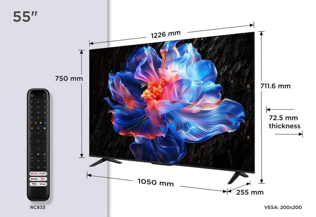 Televiisor|TCL|55 “|4K Ultra HD|3840 x 2160 pixels|Flat|16:9|DLED|...