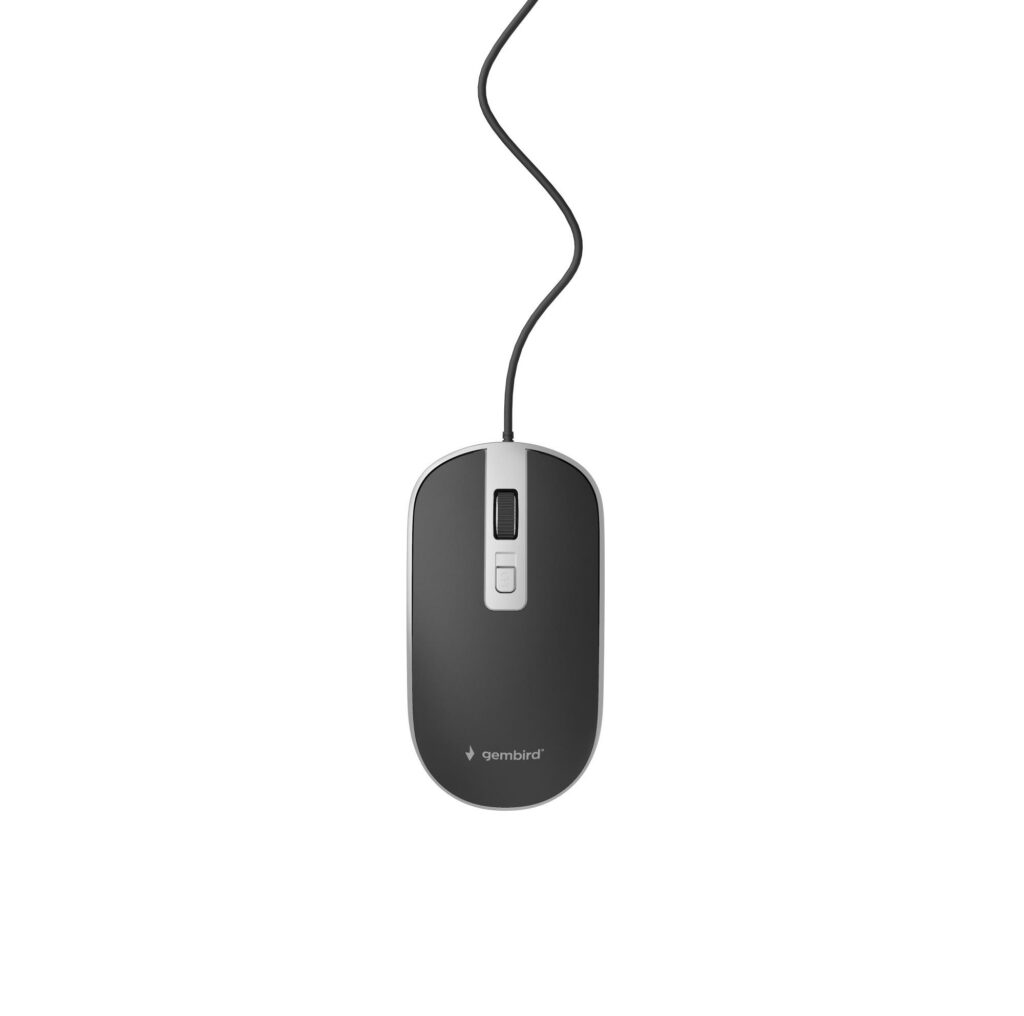 Hiir USB OPTICAL BLACK/SILVER/MUS-4B-06-BS GEMBIRD