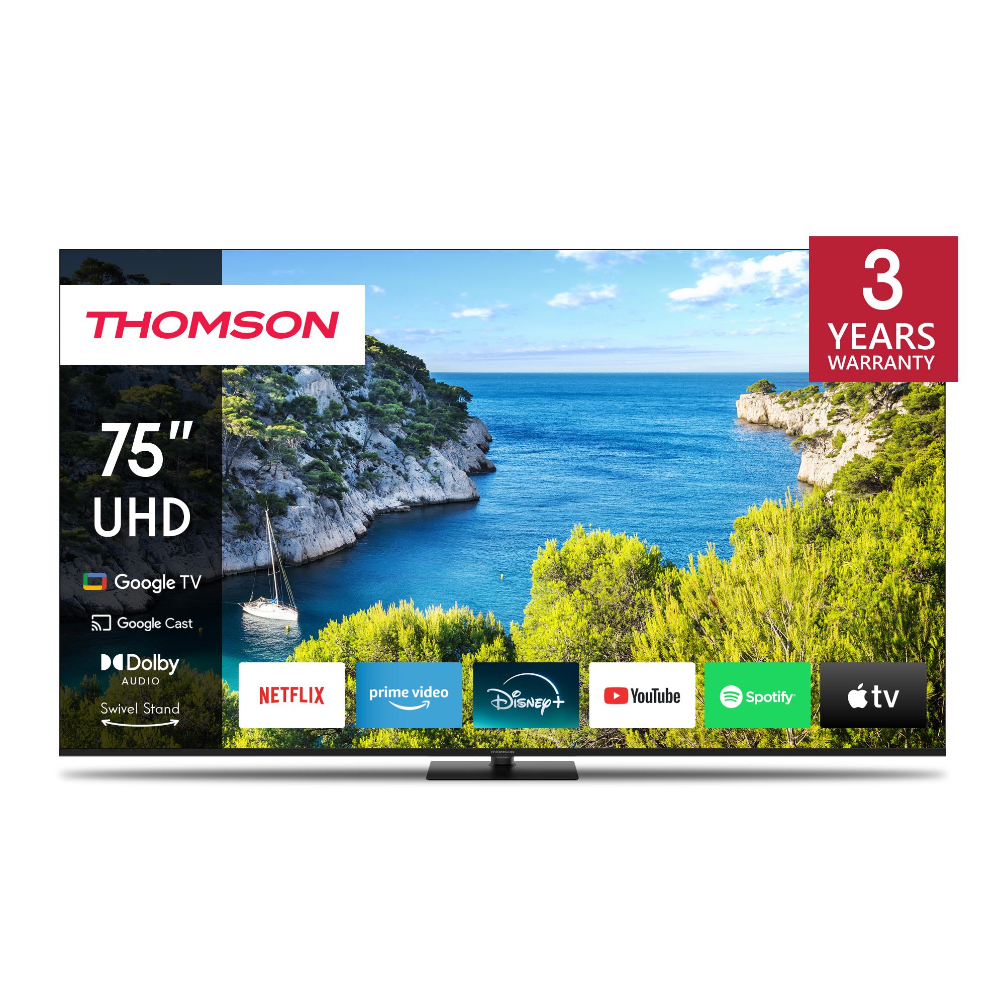 TV Set|THOMSON|75″|4K/Smart|3840×2160|Wireless LAN|Bluetooth|...