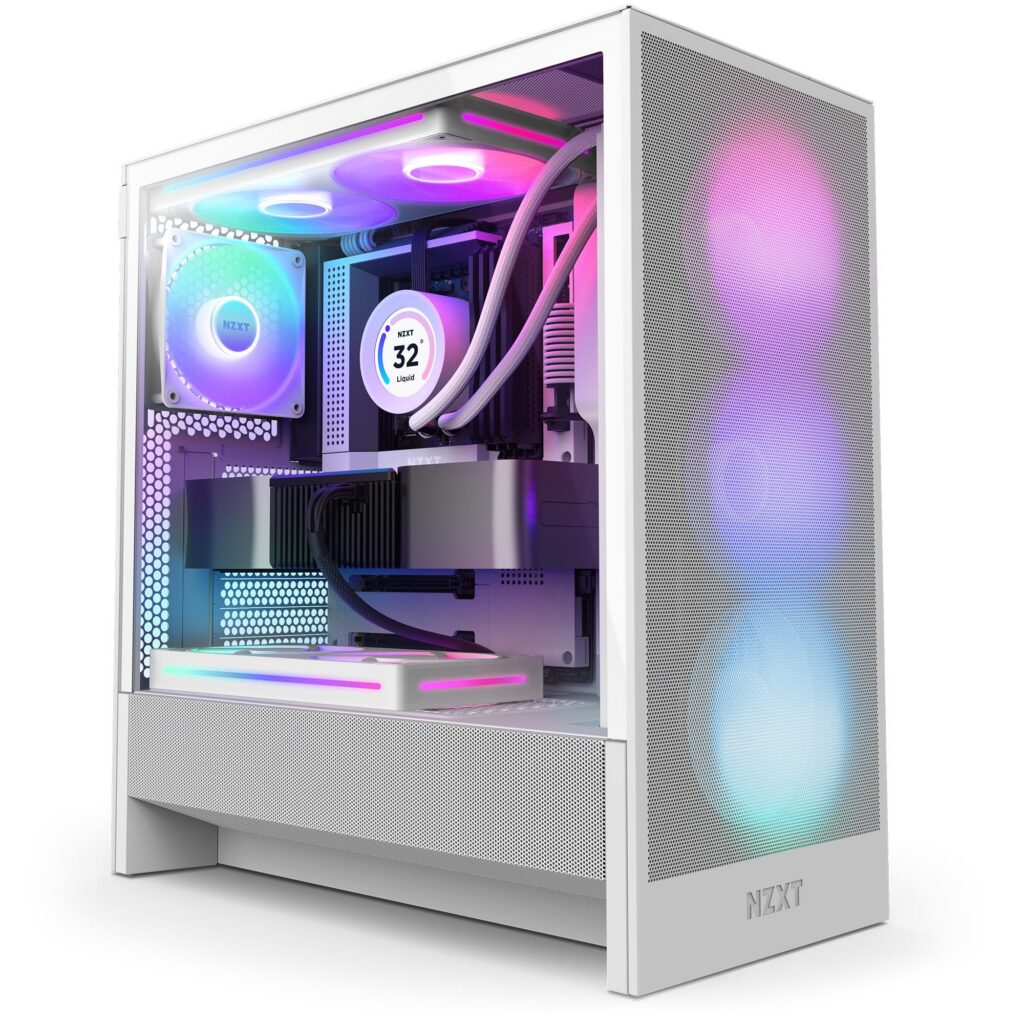 Case|NZXT|H5 FLOW RGB 2024|MidiTower|Case product features Transparent p...